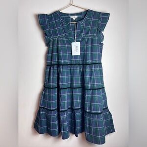 Roller Rabbit Inverness Plaid Green Pippa Dress Size Small NWT
